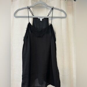 Nine West Black Lace Trim Cami Top